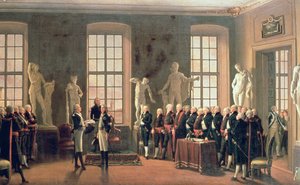 Gustav IV Adolf látogatása a Képzőművészeti Akadémián 1797-ben alkotó: Pehr Hilleström