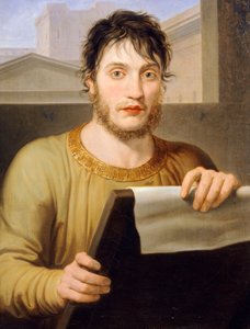 Giuseppe Guizzardi antik ruhában, Pelagius Palagi (1775-1860), olaj, vászon, 60x47 cm alkotó: Pelagio Palagi