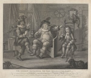 Sir Andrew Aguecheek, Sir Toby Belch és a bohóc – „Tizenkettedik éjszaka”, II. felvonás, III. jelenet