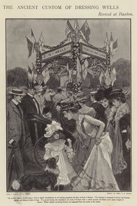 A derbyshire-i Buxtonban (litho) újjáéledt a kútfestés ősi szokása