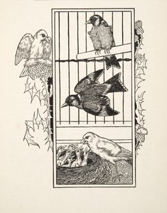 Egy jótékony kanári, az Állatok száz anekdotájából, kocsma. 1924 alkotó: Percy J. Billingshurst
