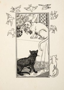 Egyedülálló közbeszólás, az Állatok száz anekdotájából, pub. 1924 (metszet) alkotó: Percy J. Billingshurst