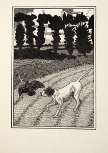 A Fowler megtévesztése, az Állatok száz anekdotájából, kocsma. 1924 alkotó: Percy J. Billingshurst
