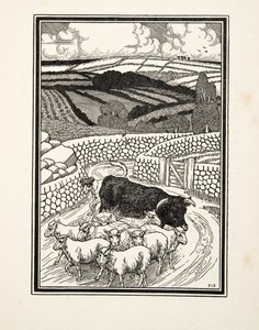 Piacra menni, az Állatok száz anekdotájából, kocsma. 1924 alkotó: Percy J. Billingshurst