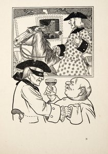 Régi szokások, az Állatok száz anekdotájából, kocsma. 1924 alkotó: Percy J. Billingshurst