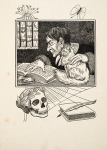 Sonnini és macskája, az Állatok száz anekdotájából, pub. 1924 alkotó: Percy J. Billingshurst