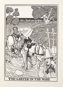 The Carter in the Mire, a Fontaine Fables, kocsma. 1905 (metszet) alkotó: Percy J. Billingshurst
