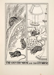 The Country Mouse and the City Mouse, A Hundred Fables of Aesopus, Pub.1903