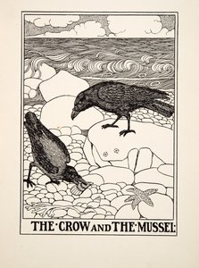 A varjú és a kagyló, A Hundred Fables of Aesopus, pub.1903