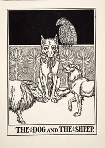 A kutya és a bárány, A Hundred Fables of Aesopus, pub.1903