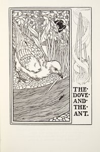 A galamb és a hangya, a Fontaine Fables-ből, pub. 1905