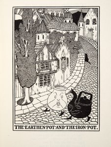 A földes edény és a vasfazék, a Fontaine Fables, kocsma. 1905