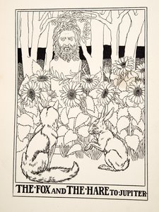 A róka és a nyúl a Jupiterig, A Hundred Fables of Aesopus, pub.1903