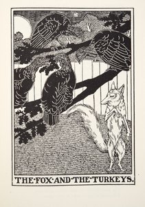 The Fox and the Turkeys, a Fontaine Fables, pub. 1905