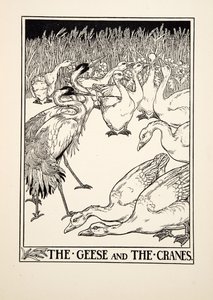 A libák és a darvak, A Hundred Fables of Aesopus, pub.1903