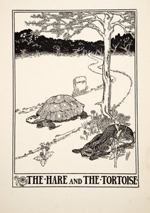 A nyúl és a teknősbéka, A Hundred Fables of Aesopus, pub.1903