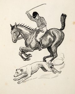 A ló és agár, az Állatok száz anekdotájából, pub. 1924 alkotó: Percy J. Billingshurst