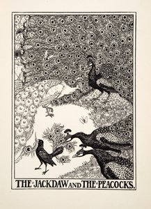 A kakas és a pávák, A Hundred Fables of Aesopus, pub.1903