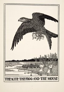 A sárkány, a béka és az egér, A Hundred Fables of Aesopus, pub.1903