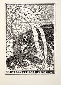 A homár és lánya, a Fontaine Fables-ből, kocsmából. 1905