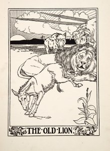 Az Öreg Oroszlán, Aesopus száz meséjéből, pub.1903