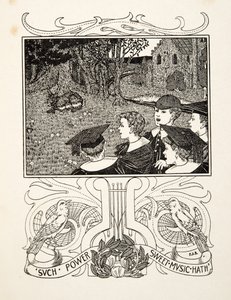A zene ereje, az Állatok száz anekdotájából, kocsma. 1924 (metszet) alkotó: Percy J. Billingshurst