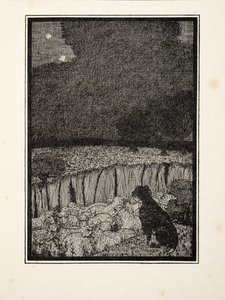 A Pásztorkutya, az Állatok száz anekdotájából, kocsma. 1924 alkotó: Percy J. Billingshurst