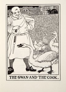 A hattyú és a szakács, a Fontaine Fables-ből, pub. 1905 alkotó: Percy J. Billingshurst