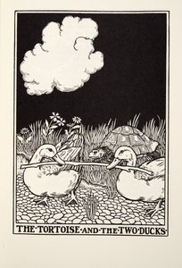 The Tortoise and the Two Ducks, a Fontaine Fables, pub. 1905