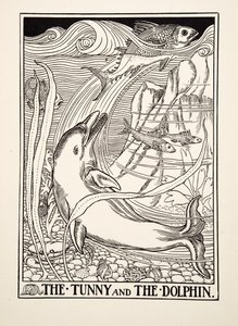 A tonhal és a delfin, A Hundred Fables of Aesopus, pub.1903