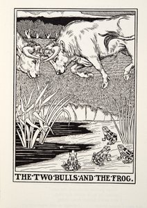 A két bika és a béka, a Fontaine Fables, kocsma. 1905