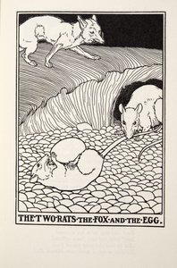 A két patkány, a róka és a tojás, a Fontaine Fables-ből, pub. 1905