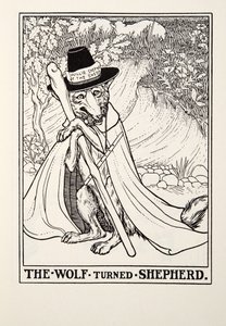 The Wolf Turned Shepherd, Fontaine Fables, pub. 1905