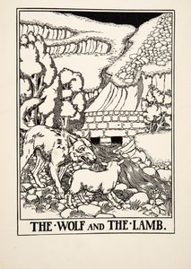 A farkas és a bárány, A Hundred Fables of Aesopus, pub.1903