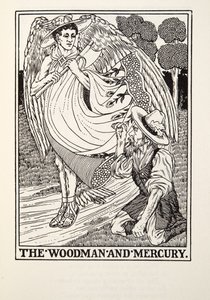 The Woodman and Mercury, a Fontaine Fables, kocsma. 1905
