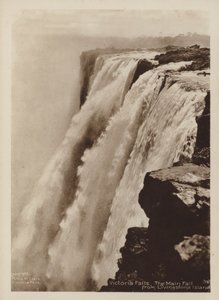 Victoria Falls, The Main Fall a Livingstone-szigetről (f/w fotó) alkotó: Percy M. Clark