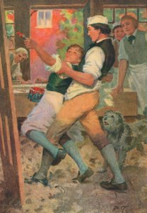 Illusztráció George Eliot Adam Bede című művéhez (színes litográfia)