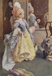 Illusztráció a kis nők számára, Louisa M Alcott (színes litó) alkotó: Percy Tarrant