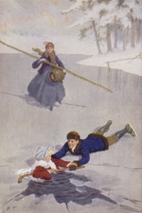 Illusztráció a kis nők számára, Louisa M Alcott (színes litó) alkotó: Percy Tarrant