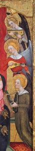 Madonna angyalokkal zenélnek részletek, 1380 körül