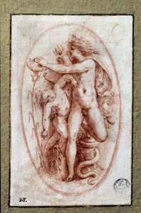 Apollo és Jácint. Pietro Buonaccorsi (1500-1546/47) a la sanguine rajza, más néven Pierino del Vaga alkotó: Perino del Vaga