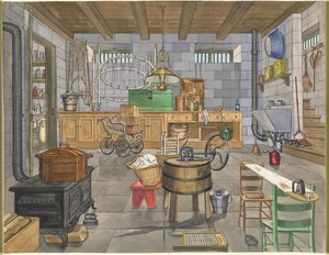 A városi ház alagsora, 1910 alkotó: Perkins Harnly