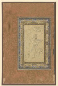 Egy idős férfi tálat visz, 1610-15 körül alkotó: Persian School
