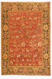 Állatszőnyeg, Iszfahánból (textil) alkotó: Persian School