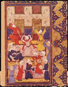 Fol.5r Beavató tánc, Hafiz Shirazi (kb. 1325-kb. 1388) verseskötetéből alkotó: Persian School