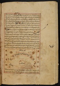 MS Or. 3623, fol. 49b Tinnis városának városterve, illusztráció a „teremtés csodáiból”, Zakarīyā ibn Muḥammad al-Qazwīnī (tintával papíron) alkotó: Persian School