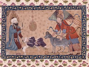 Ábrahám áldozata alkotó: Persian School