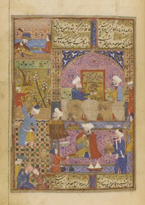 Jelenet egy kocsmában egy dívánból, Hafiz, 1552-53 körül alkotó: Persian School