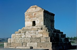 Kilátás II. Kürosz sírjára, Pasargades helyére, ie 6. században alkotó: Persian School
