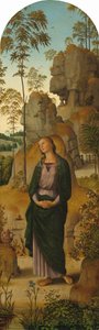 A keresztre feszítés a Szűzanyával, Szent Jánossal, Szent Jeromossal és Szent Mária Magdolnával..., c. 14821485 alkotó: Perugino